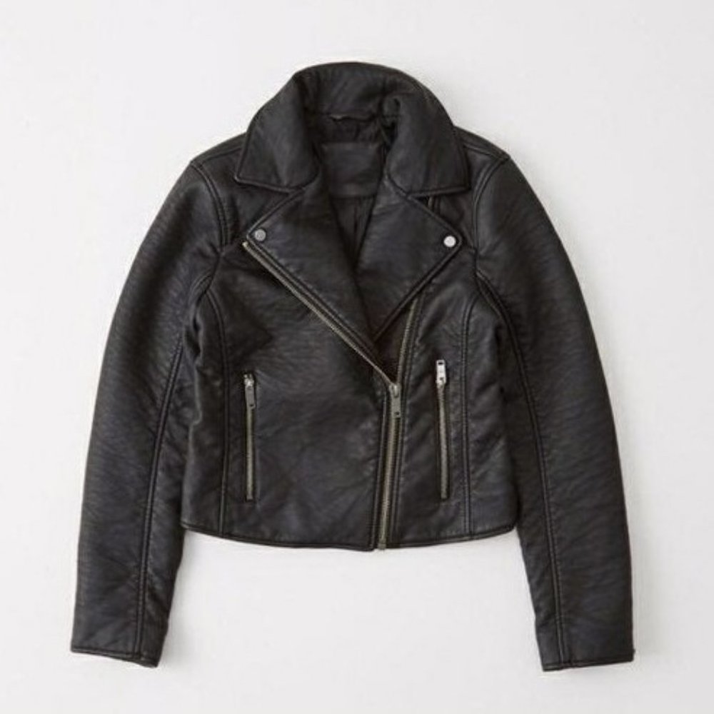 NWOT Abercrombie & Fitch Faux Leather Moto Jacket